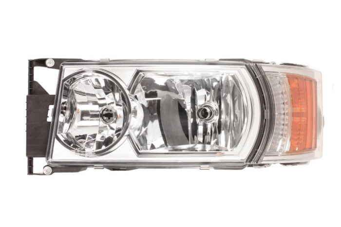 Far fata Stanga (4 LED 8 LED H1 H21W H7, electric, cu motor, cu indicator, functie Lumina zi, culoare insert: cromat, culoare semnalizator: portocaliu) potrivit SCANIA G I 01.03-