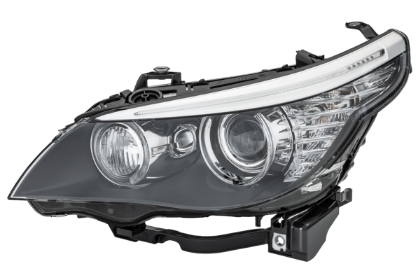 Far fata Stanga (bi-xenon, D1S H3 H8 PY21W, electric, cu motor, bec, culoare insert: cromat, culoare semnalizator: transparent) potrivit BMW 5 (E60), 5 (E61)