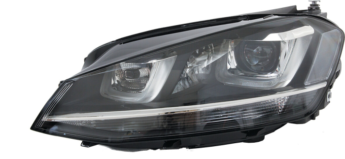 Far fata Stanga potrivit VW GOLF ALLTRACK VII, GOLF SPORTSVAN VII, GOLF VII (bi-xenon, D3S/H7, electric, cu motor, culoare insert: negru, culoare semnalizator: transparent) [3]