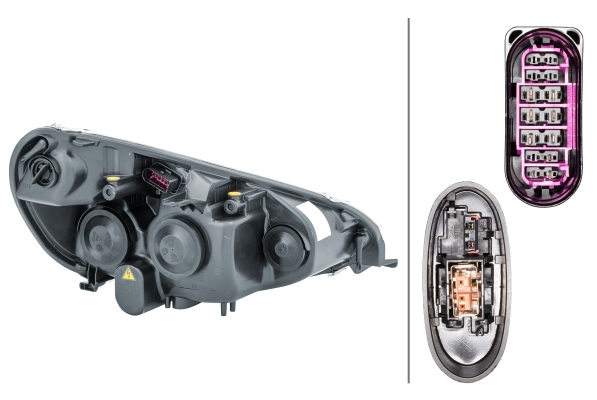 Far fata Stanga (bi-xenon/halogen, D1S/H1/PY21W, electric, cu motor, bec, culoare insert: cromat) potrivit FORD GALAXY II, S-MAX [2]