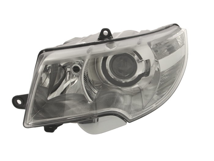 Far fata Stanga (bi-xenon halogen, D1S H3 W16W W5W, electric, cu motor, culoare insert: cromat) potrivit SKODA SUPERB II -06.13