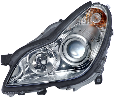Far fata Stanga (bi-xenon/halogen, D2S/H7/PY21W/W5W, electric, cu motor, bec, culoare semnalizator: transparent) potrivit MERCEDES CLS (C219) -12.10 [1]