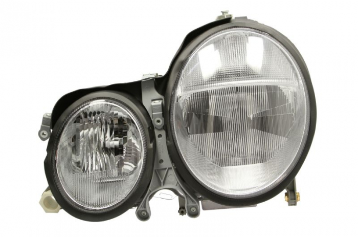 Far fata Stanga (D2R H6W H7 PY21W, electric, cu motor, culoare insert: cromat, culoare semnalizator: transparent) potrivit MERCEDES E T-MODEL (S210), E (VF210), E (W210) -03.03