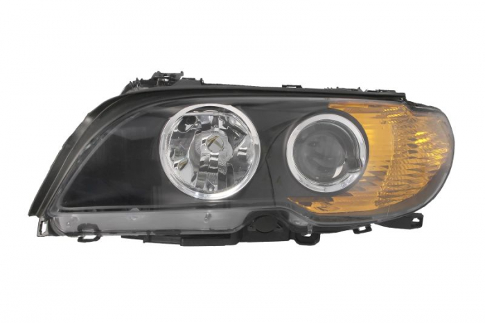 Far fata Stanga (D2S H7, electric, cu motor, culoare insert: negru) potrivit BMW 3 (E46)