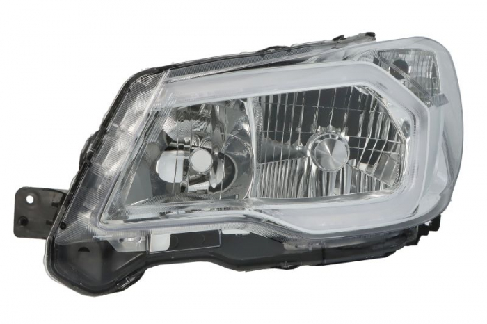 Far fata Stanga (D4R HB3 LED WY21W, electric, cu motor, culoare insert: cromat, culoare semnalizator: transparent) potrivit SUBARU FORESTER