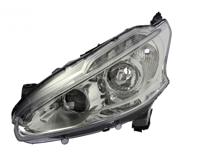 Far fata Stanga (H1 H7, electric, cu motor, culoare insert: cromat, culoare semnalizator: transparent) potrivit PEUGEOT 208 I, 208 HATCHBACK