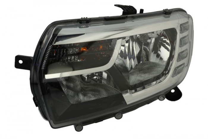 Far fata Stanga (H1 H7, electric, cu motor) potrivit DACIA LOGAN II, LOGAN MCV II, SANDERO II; RENAULT LOGAN STEPWAY II, SANDERO STEPWAY II
