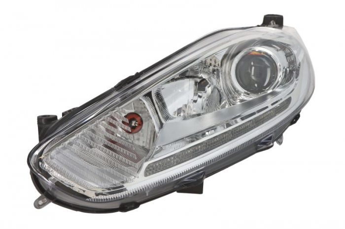 Far fata stanga (H1 H7 LED PY21W, electric, cu motor, culoare interior: cromat) potrivit FORD FIESTA VI 01.13-