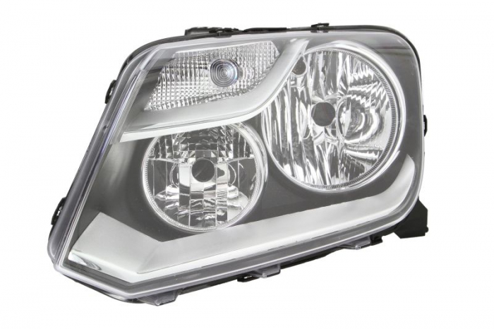 Far fata Stanga (H1 H7 PY21W W5W, electric, cu motor, culoare insert: negru, culoare semnalizator: alb) potrivit VW AMAROK