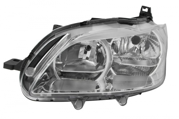 Far fata Stanga (H1 H7 PY21W W5W, electric, fara motoras, culoare insert: cromat, culoare semnalizator: transparent) potrivit PEUGEOT 301