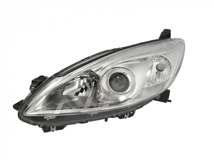 Far fata Stanga (H11 HB3, electric, fara motoras, culoare insert: cromat, culoare semnalizator: transparent) potrivit MAZDA 5