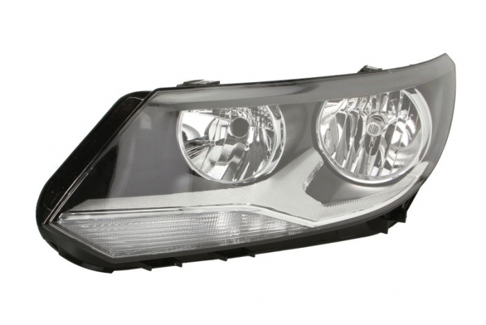 Far fata Stanga (H15 H7 PY21W W5W, electric, cu motor, culoare insert: negru, culoare semnalizator: alb) potrivit VW TIGUAN
