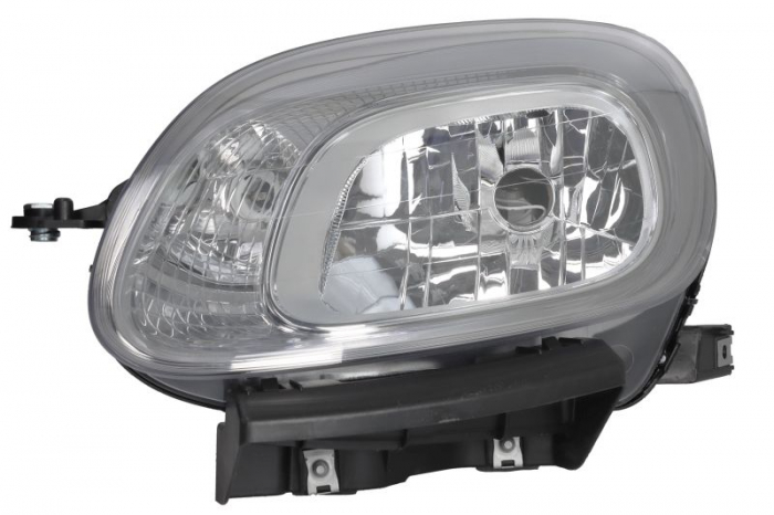 Far fata Stanga (H4, electric, cu motor, culoare insert: cromat, culoare semnalizator: alb) potrivit FIAT PANDA, PANDA HATCHBACK
