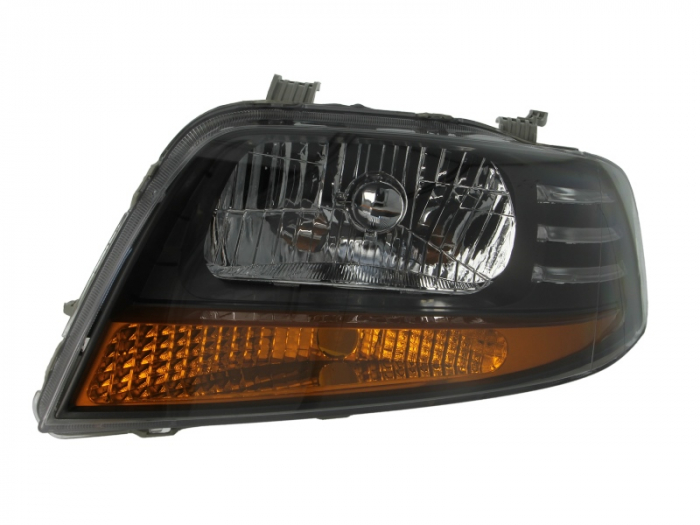 Far fata Stanga (H4, electric, fara motoras, culoare insert: argintiu, culoare semnalizator: galben) potrivit CHEVROLET AVEO   KALOS; DAEWOO KALOS