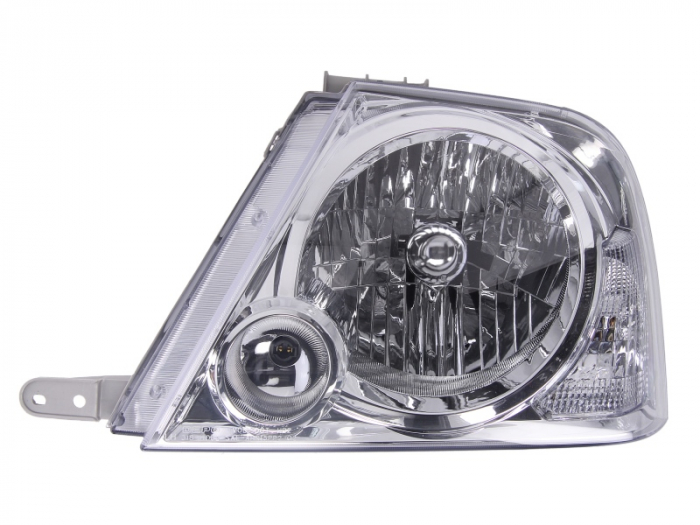 Far fata Stanga (H4, electric, fara motoras, culoare insert: argintiu, culoare semnalizator: transparent) potrivit SUZUKI GRAND VITARA I, VITARA