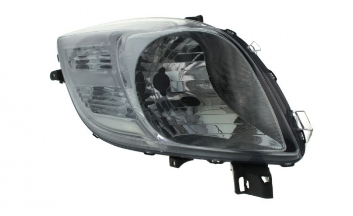 Far fata Stanga (H4, electric, fara motoras, culoare insert: cromat, culoare semnalizator: galben) potrivit TOYOTA YARIS -11.08