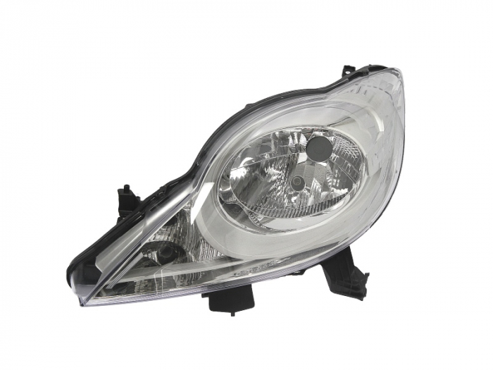 Far fata Stanga (H4, electric, fara motoras, culoare insert: cromat) potrivit PEUGEOT 107