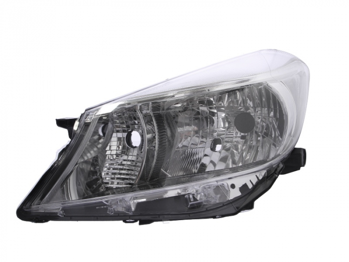 Far fata Stanga (H4, electric, fara motoras, culoare insert: cromat) potrivit TOYOTA YARIS, YARIS HATCHBACK
