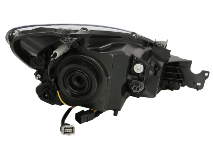 Far fata stanga (H4, electric, fara motoras, culoare interior: cromat, culoare semnalizator: galben) potrivit MITSUBISHI LANCER VII 01.04-12.08 [2]