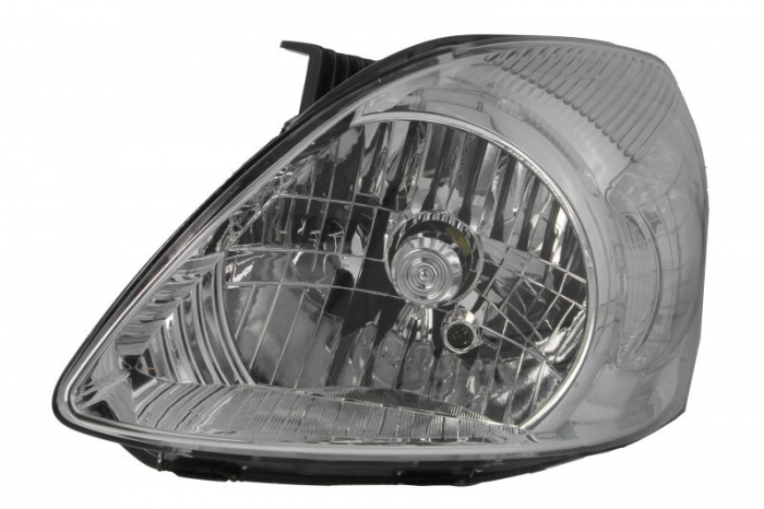 Far fata Stanga (H4, electric, manual, fara motoras, culoare insert: argintiu, culoare semnalizator: transparent) potrivit HYUNDAI MATRIX