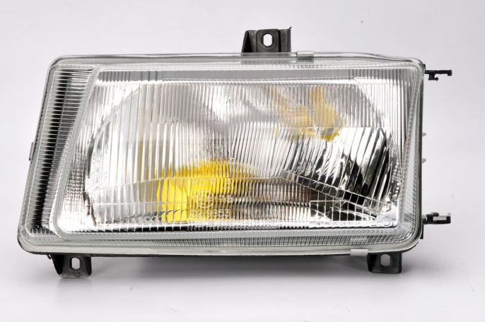 Far fata Stanga (H4, electric, manual, fara motoras, culoare insert: argintiu) potrivit VW CADDY II, CADDY II MINIVAN, POLO, POLO III CLASSIC