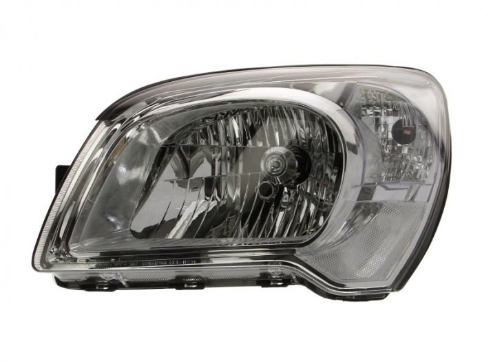 Far fata Stanga (H4, electric, manual, fara motoras, culoare insert: cromat, culoare semnalizator: alb) potrivit KIA SPORTAGE II -10.10
