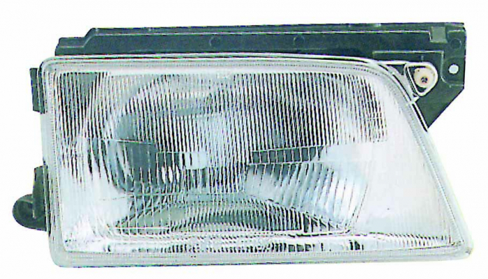 Far fata Stanga (H4, manual, fara motoras, culoare insert: argintiu) potrivit OPEL KADETT E, KADETT E COMBO, KADETT E KOMBI