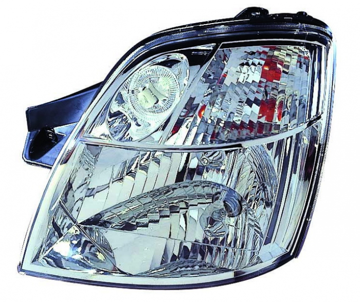 Far fata Stanga (H4, manual, fara motoras, culoare insert: cromat, culoare semnalizator: transparent) potrivit KIA PICANTO I