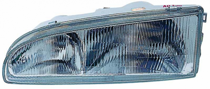 Far fata Stanga (H4, manual, fara motoras, culoare insert: cromat) potrivit HYUNDAI H100 01.96-