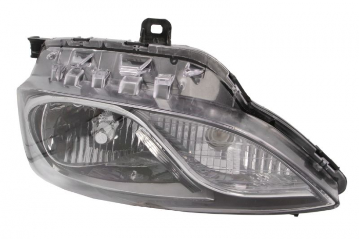 Far fata Stanga (H4 PY21W W5W, electric, cu motor, culoare insert: negru, culoare semnalizator: alb) potrivit HYUNDAI ACCENT IV