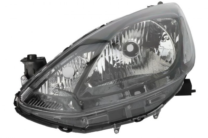 Far fata Stanga (H4 PY21W W5W, electric, cu motor, culoare insert: negru) potrivit MAZDA 2 -06.15