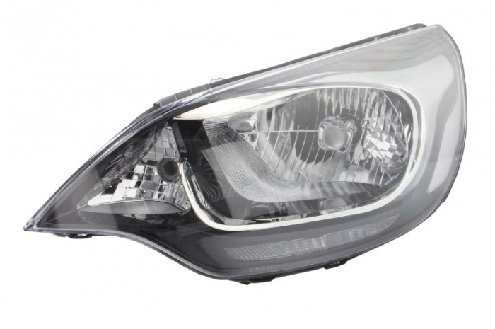 Far fata Stanga (H4 PY21W W5W, electric, fara motoras, culoare insert: negru) potrivit KIA RIO III