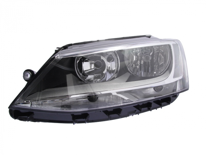 Far fata Stanga (H7, electric, cu motor, culoare insert: negru, culoare semnalizator: transparent) potrivit VW JETTA IV