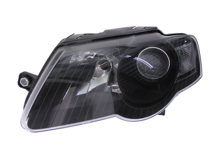 Far fata Stanga (H7, electric, cu motor, culoare insert: negru) potrivit VW PASSAT B6