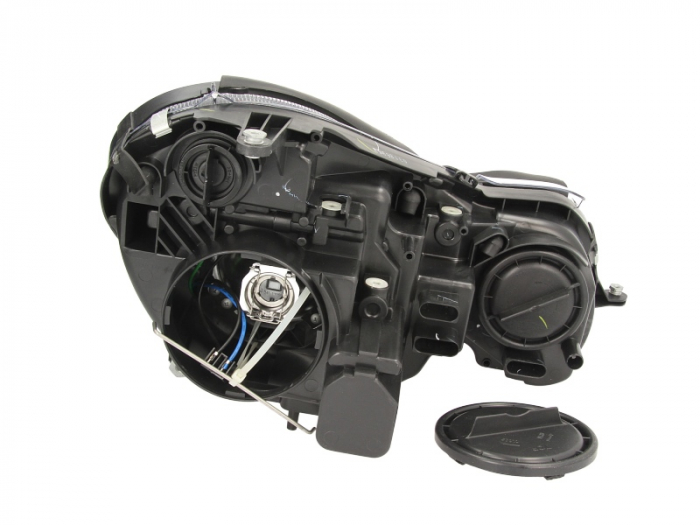 Far fata stanga potrivit MERCEDES E T-MODEL (S211), E (VF211), E (W211) 2002-2009 (H7, electric, cu motor, culoare interior: cromat, culoare semnalizator: transparent) [2]