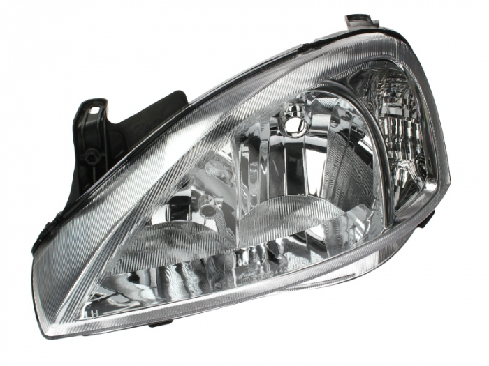 Far fata stanga (H7, electric, fara motoras, culoare interior: cromat, culoare semnalizator: alb) potrivit OPEL COMBO TOUR, COMBO MINIVAN, CORSA C, CORSA C HATCHBACK -12.02
