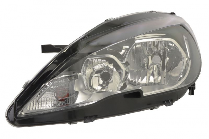 Far fata Stanga (H7 HB3 PY21W, electric, cu motor, culoare insert: cromat, culoare semnalizator: transparent) potrivit PEUGEOT 308 II