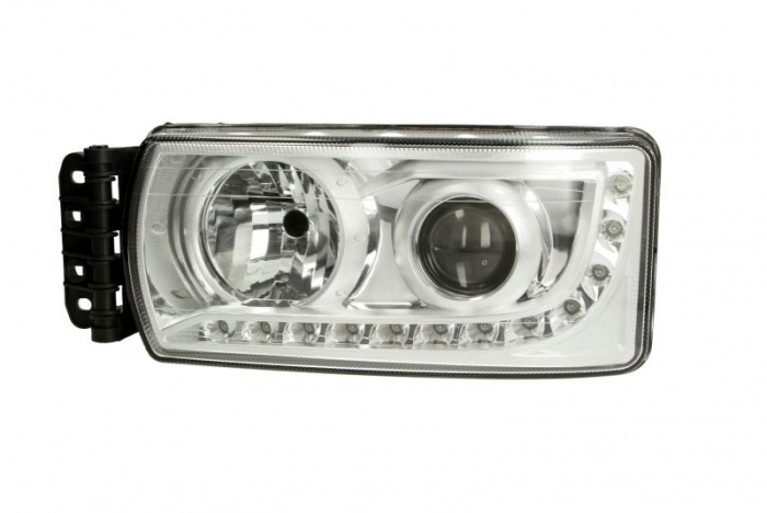 Far fata Stanga (H7 LED, manual, cu controler ECU) potrivit IVECO EUROCARGO IV, EUROCARGO V, STRALIS I, STRALIS II 02.02-