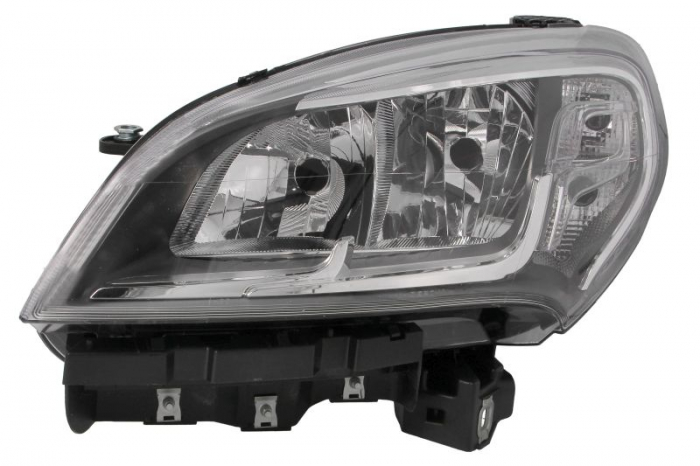 Far fata Stanga (H7 W21W WY21W, electric, cu motor, culoare insert: cromat) potrivit FIAT DOBLO CARGO