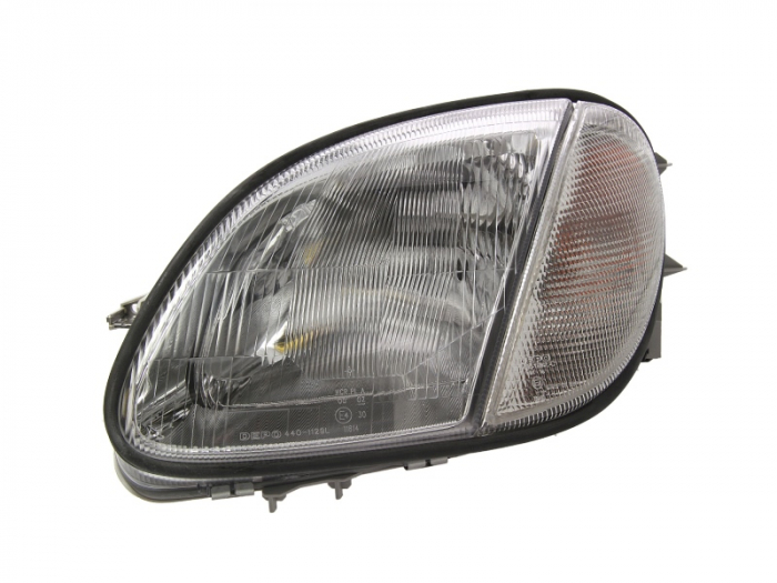 Far fata Stanga (H7 W5W, electric, fara motoras, culoare insert: argintiu, culoare semnalizator: alb) potrivit MERCEDES SLK (R170)