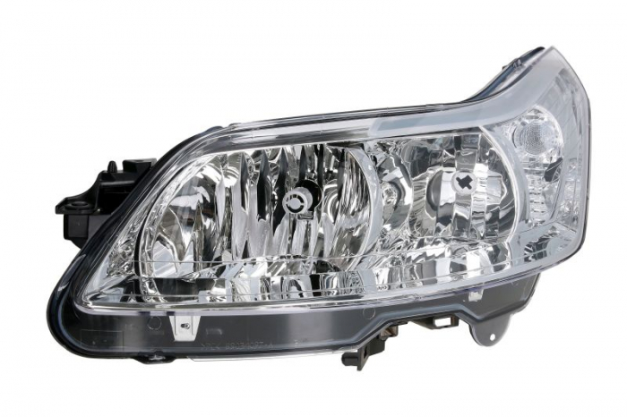 Far fata Stanga (halogen, H1 H7, electric, cu motor, culoare insert: cromat, culoare semnalizator: transparent) potrivit CITROEN C4, C4 I -07.11