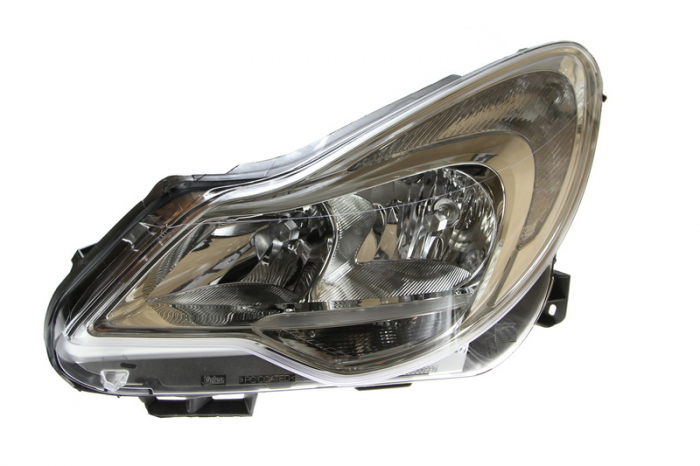 Far fata Stanga (halogen, H1 H7, electric, cu motor, culoare insertie: cromat, culoare semnalizator: transparent) potrivit OPEL CORSA D, CORSA D HATCHBACK -12.14