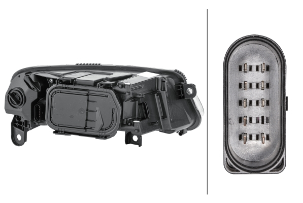 Far fata Stanga (halogen, H1/H7/PY21W/W5W, electric, cu motor, bec, culoare insert: cromat, culoare semnalizator: alb) potrivit AUDI A6 ALLROAD C6, A6 C6 [2]