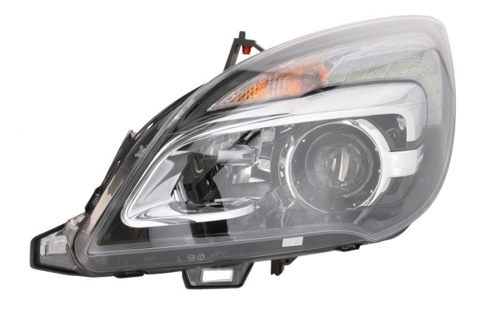 Far fata Stanga (halogen, H1 H7 WY21W, bec, culoare insertie: cromat, culoare semnalizator: transparent) potrivit OPEL MERIVA B