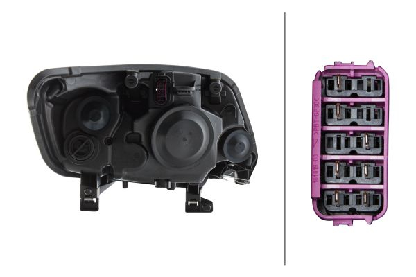 Far fata Stanga potrivit FORD KUGA I pana in 2013 (halogen, H21W/H7/H7/W5W, electric, cu motor, bec) [4]