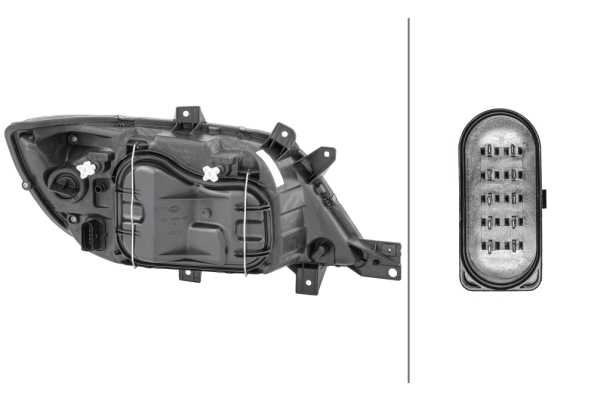 Far fata Stanga potrivit MERCEDES SPRINTER 3,5-T (B906), SPRINTER 3-T (B906), SPRINTER 3-T (B910), SPRINTER 4,6-T (B906) 2013-2018 (halogen, H3/H7/PY21W/W21, electric, cu motor, bec) [4]