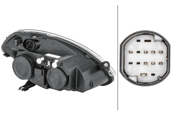 Far fata Stanga (halogen, H3/H7/PY21W/W5W, electric, cu motor, culoare insert: argintiu, culoare semnalizator: alb) potrivit LANCIA YPSILON [2]