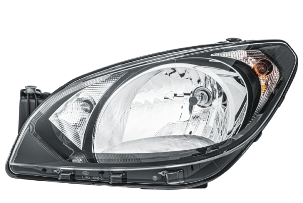 Far fata Stanga (halogen, H4 PY21W W21, electric, cu motor, culoare insert: cromat) potrivit SKODA CITIGO, E-CITIGO 10.11-03.17