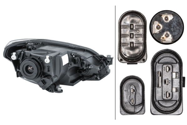 Far fata Stanga (halogen, H4/PY21W/W21, electric, cu motor, culoare insert: cromat) potrivit VW LOAD UP, UP! -04.16 [2]