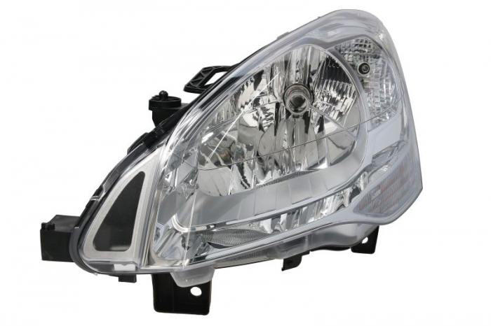 Far fata Stanga (halogen, H4 W5W, electric, cu motor, culoare insert: cromat, culoare semnalizator: transparent) potrivit CITROEN BERLINGO, BERLINGO MULTISPACE, BERLINGO MINIVAN -06.12